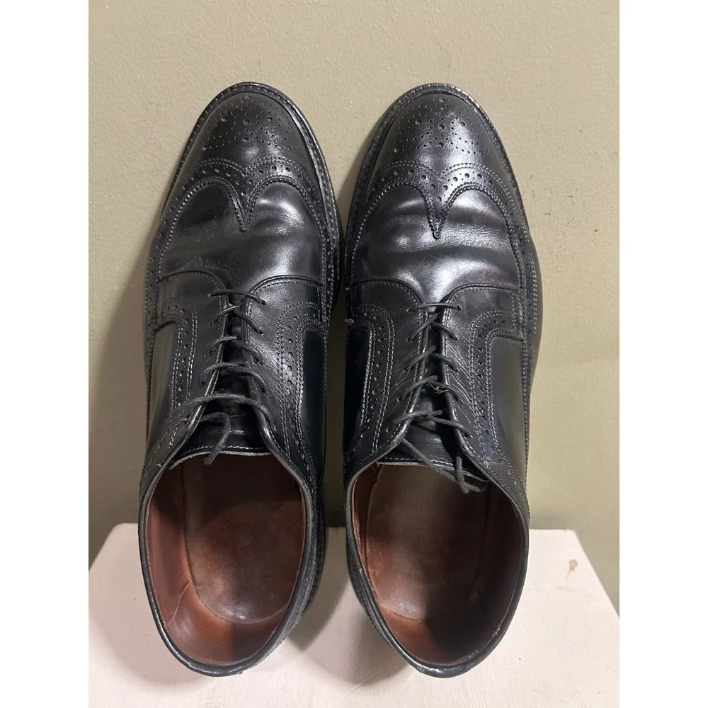 Allen Edmonds MacNeil Black Brogue Longwing Shoes Mens Sz 11.5 EEE Wide Formal